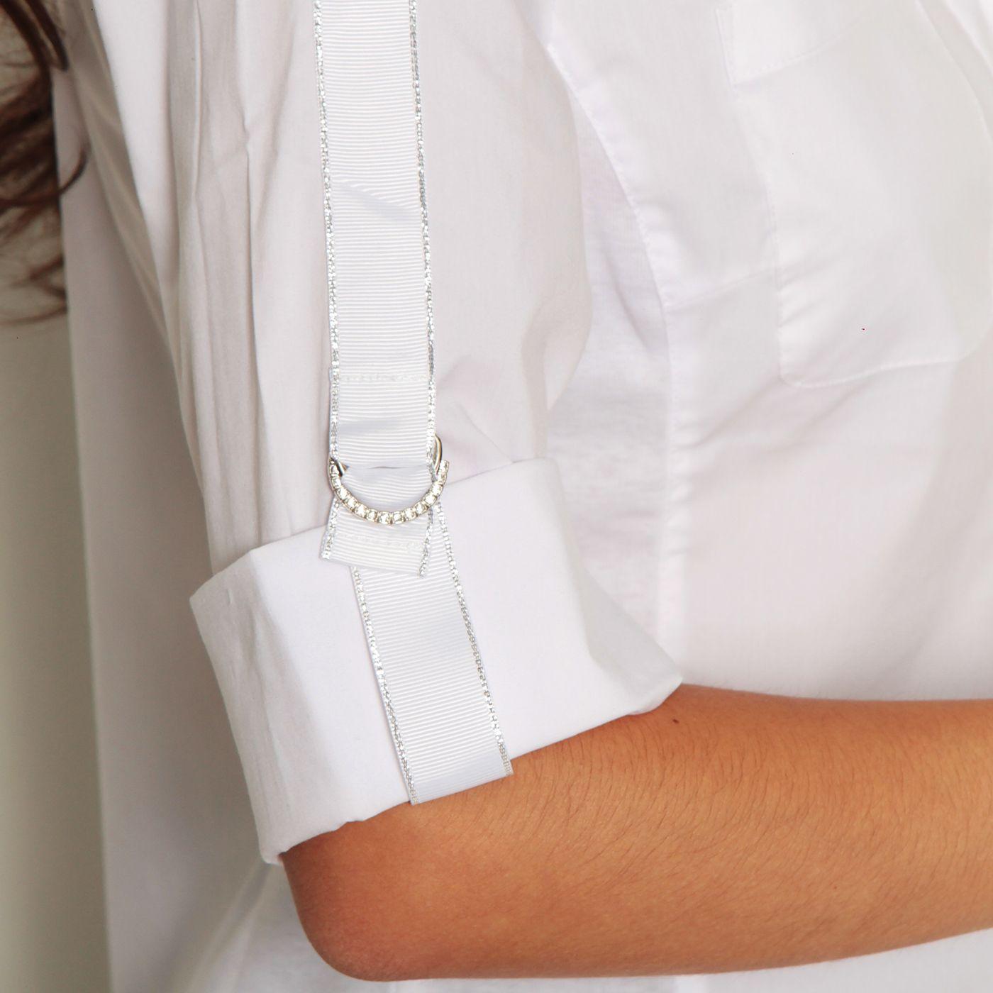 Blusa Manga 3/4   Con Aplicacion En Ombros Y Manga-2