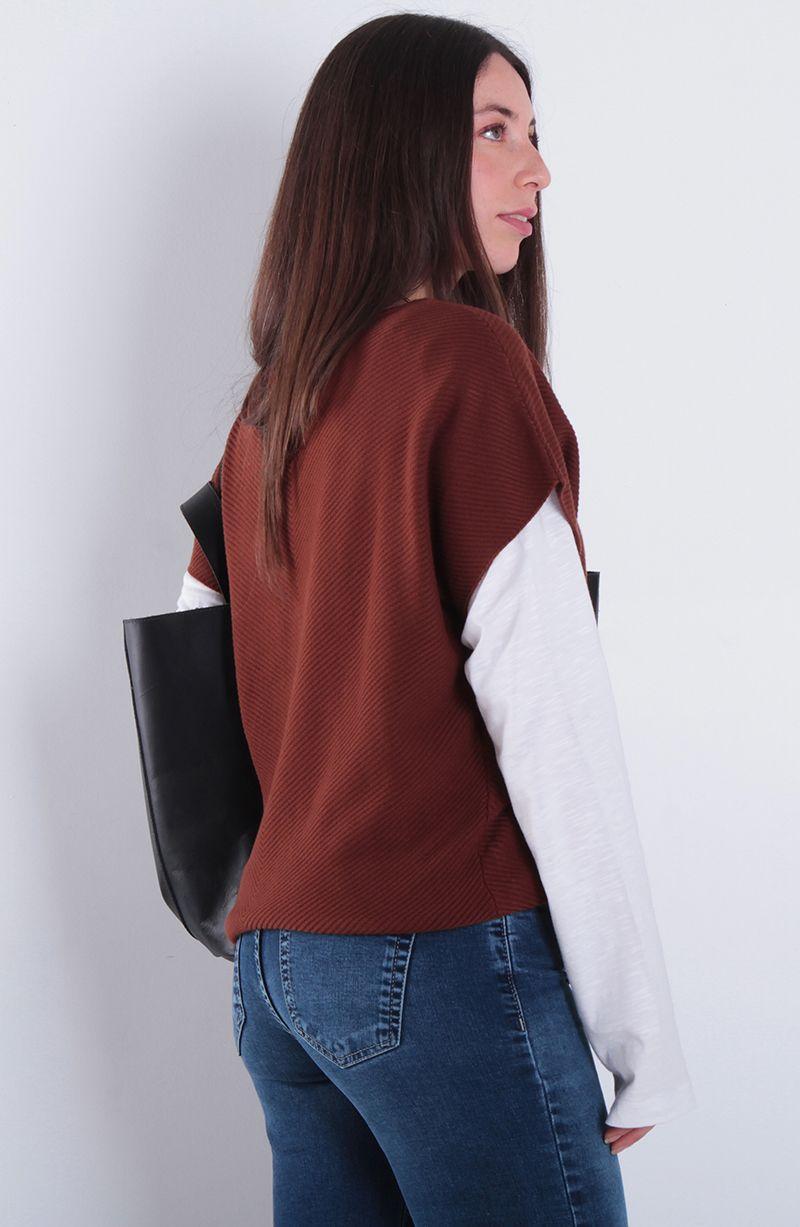 Sweater Manga Corta Escote Redondo-5