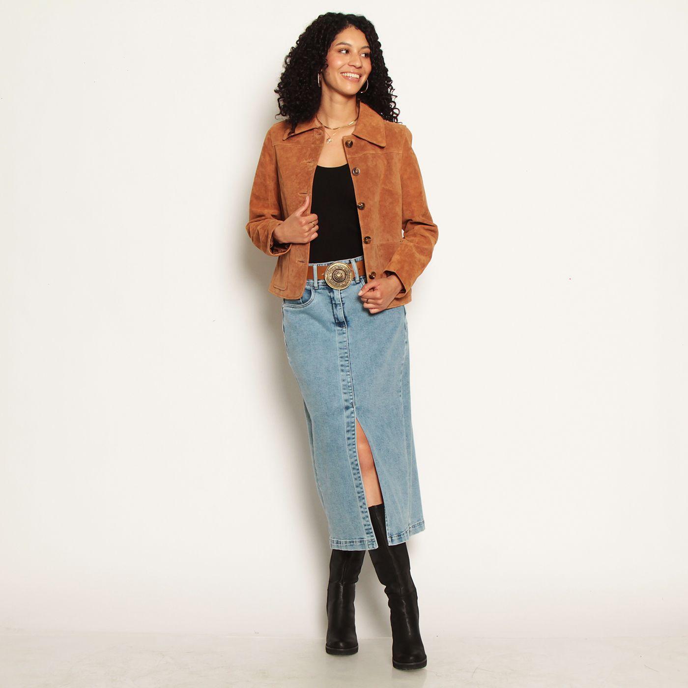 Chaqueta Manga Larga Cuero-4