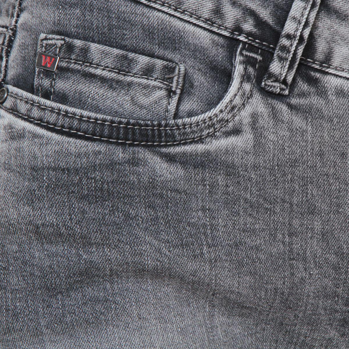 Jeans Flare Tiro Alto Pretina Basica 1 Boton Push Up-7