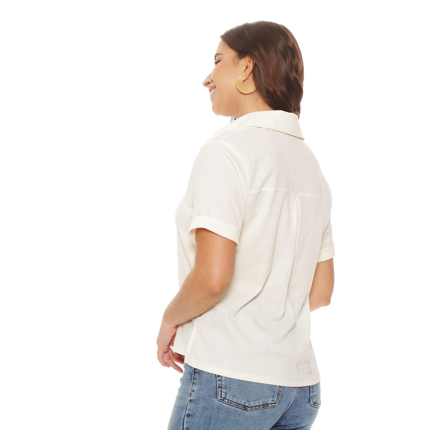 Blusa Manga Corta    Escote V-4