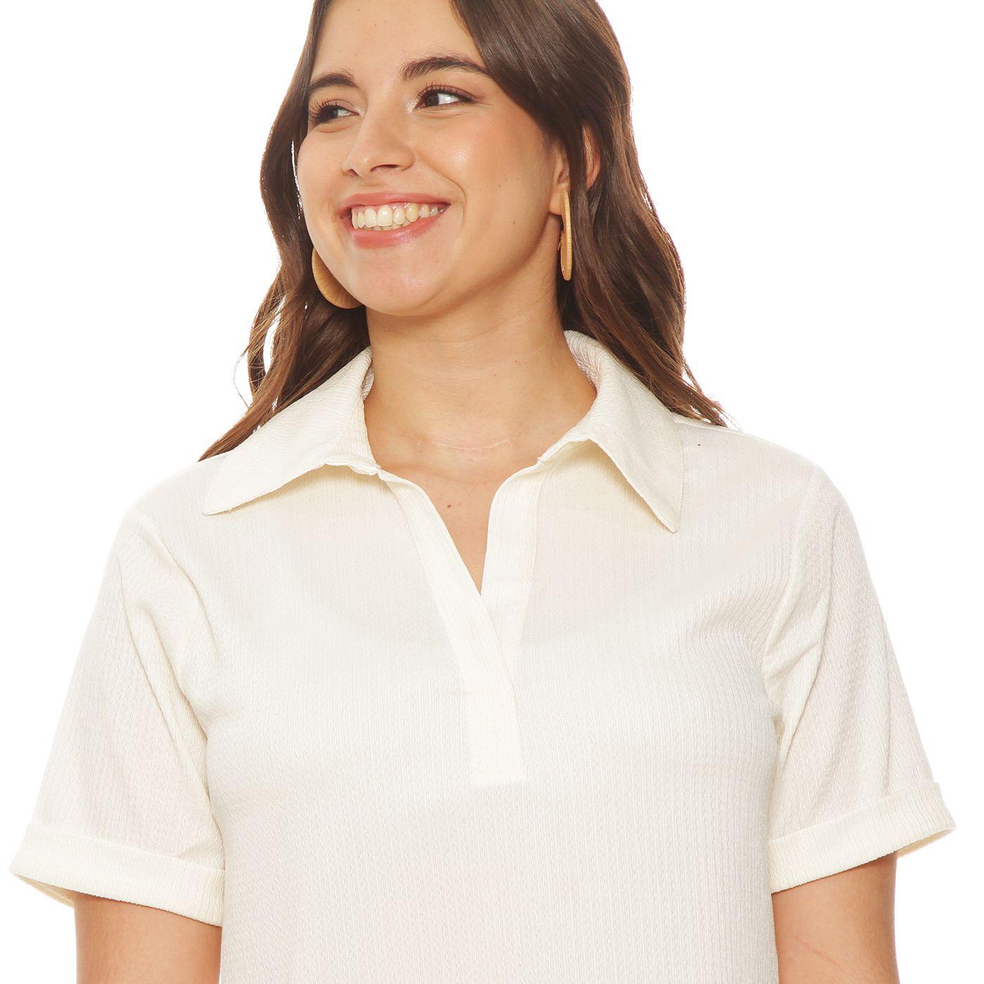 Blusa Manga Corta    Escote V-6