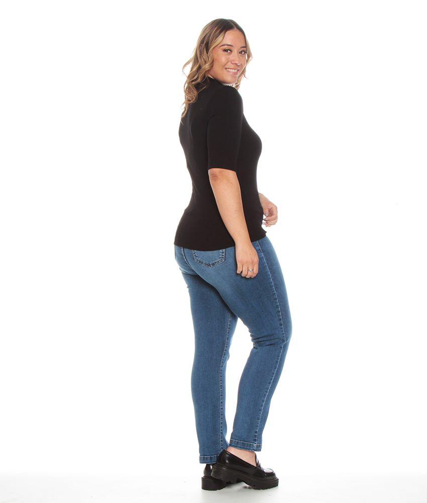 POLERA MANGA  3/4 SOLIDA CUELLO ALTO-7