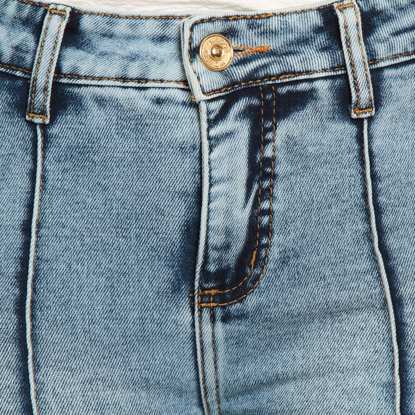 Jeans Flare Alforza Tiro Alto Pretina Basica 1 Boton-6