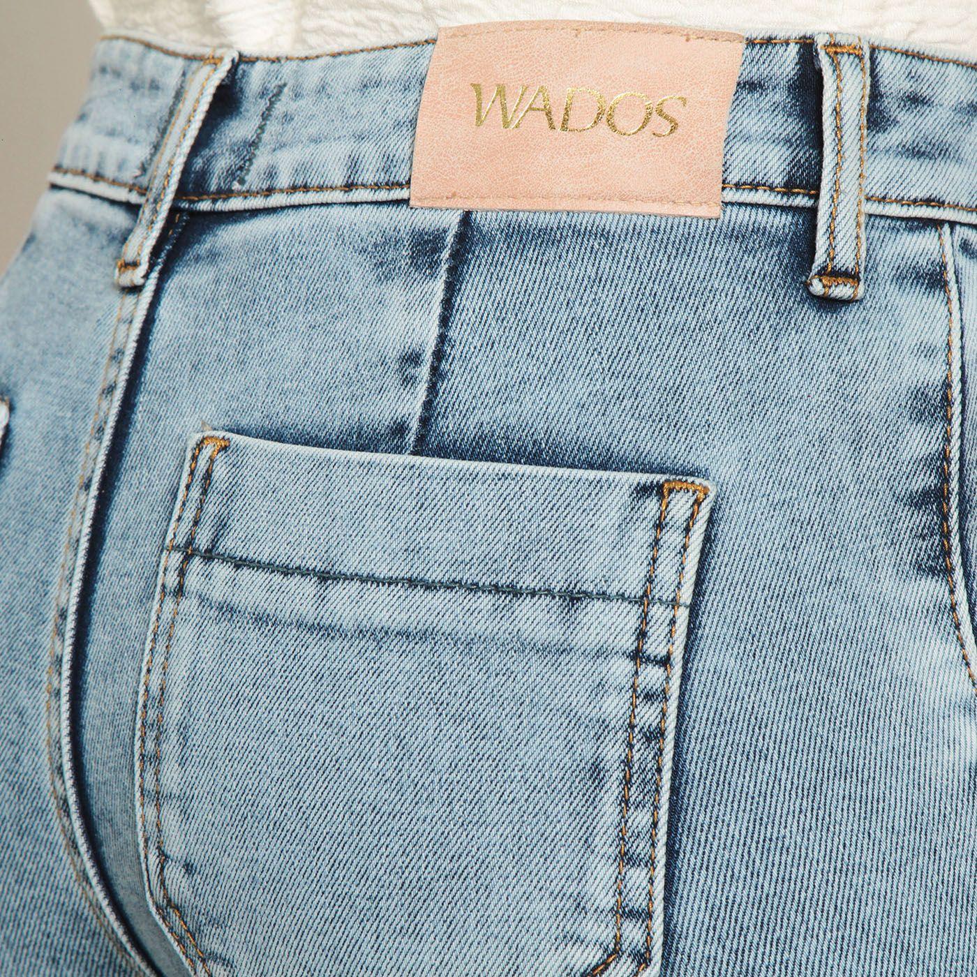 Jeans Flare Alforza Tiro Alto Pretina Basica 1 Boton-7