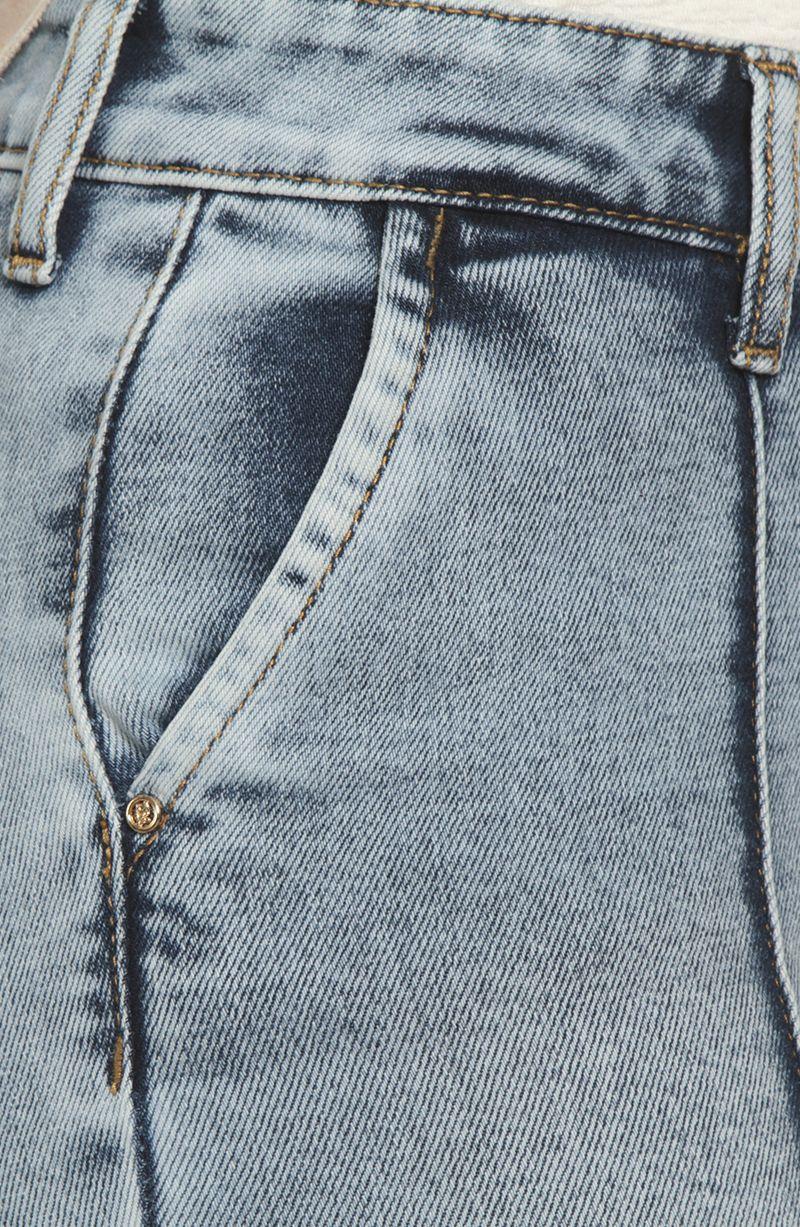 Jeans Flare Alforza Tiro Alto Pretina Basica 1 Boton-6