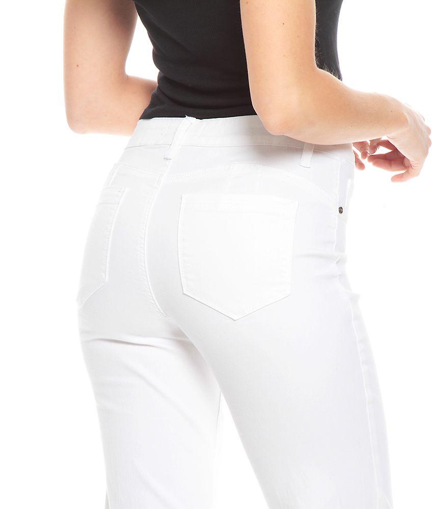 Pantalon Recto Color Tiro Alto Push In Push Up Pretina Basica Un Boton-4