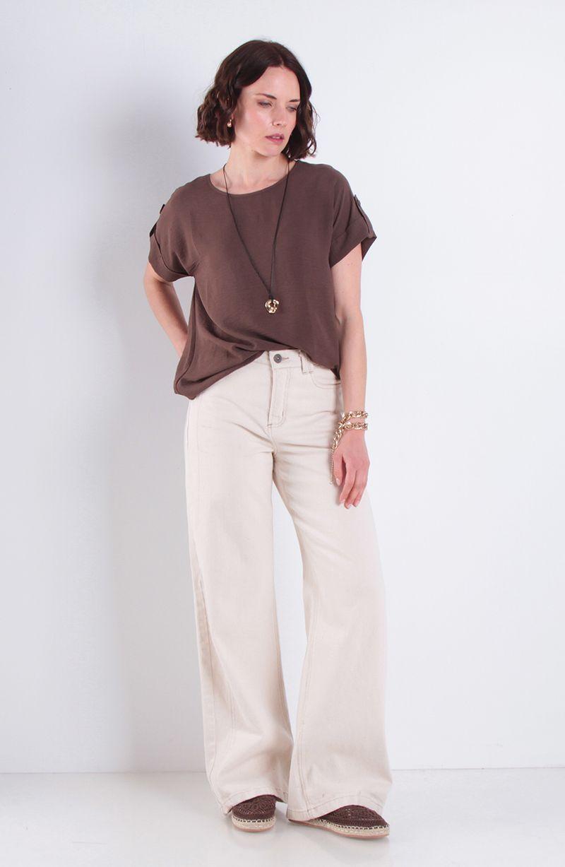 Blusa Manga Corta Escote Redondo-1