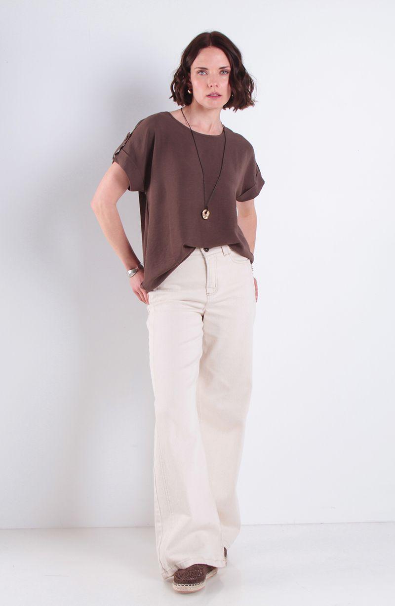 Blusa Manga Corta Escote Redondo-2