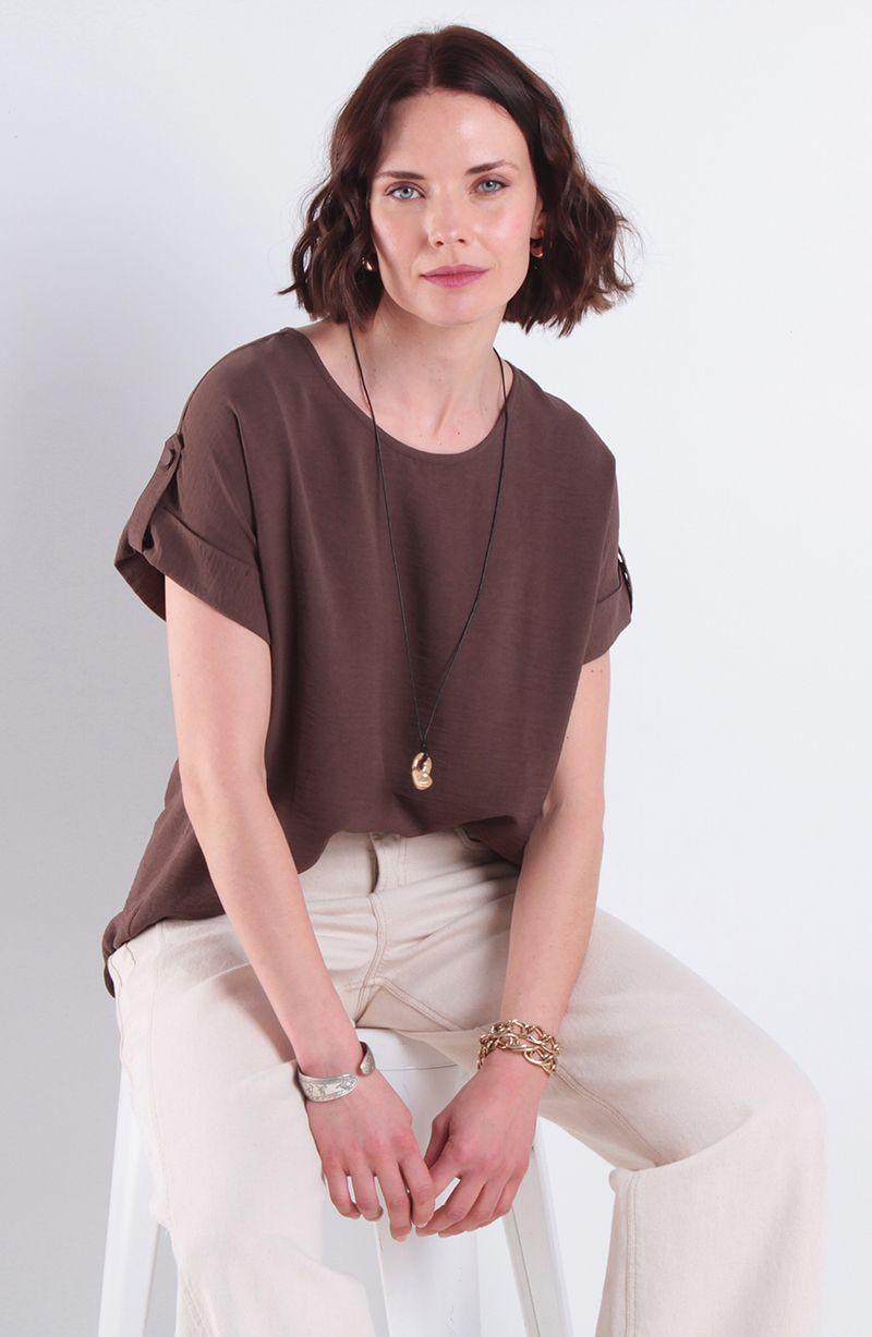 Blusa Manga Corta Escote Redondo-4