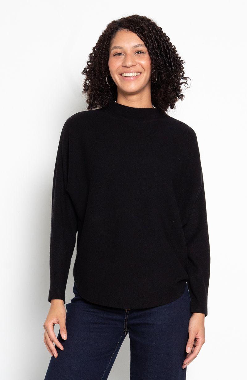 Sweater Cuello Alto Manga Larga Solid-0