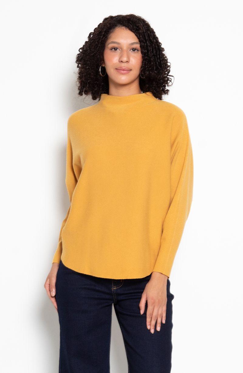 Sweater Cuello Alto Manga Larga Solid-0