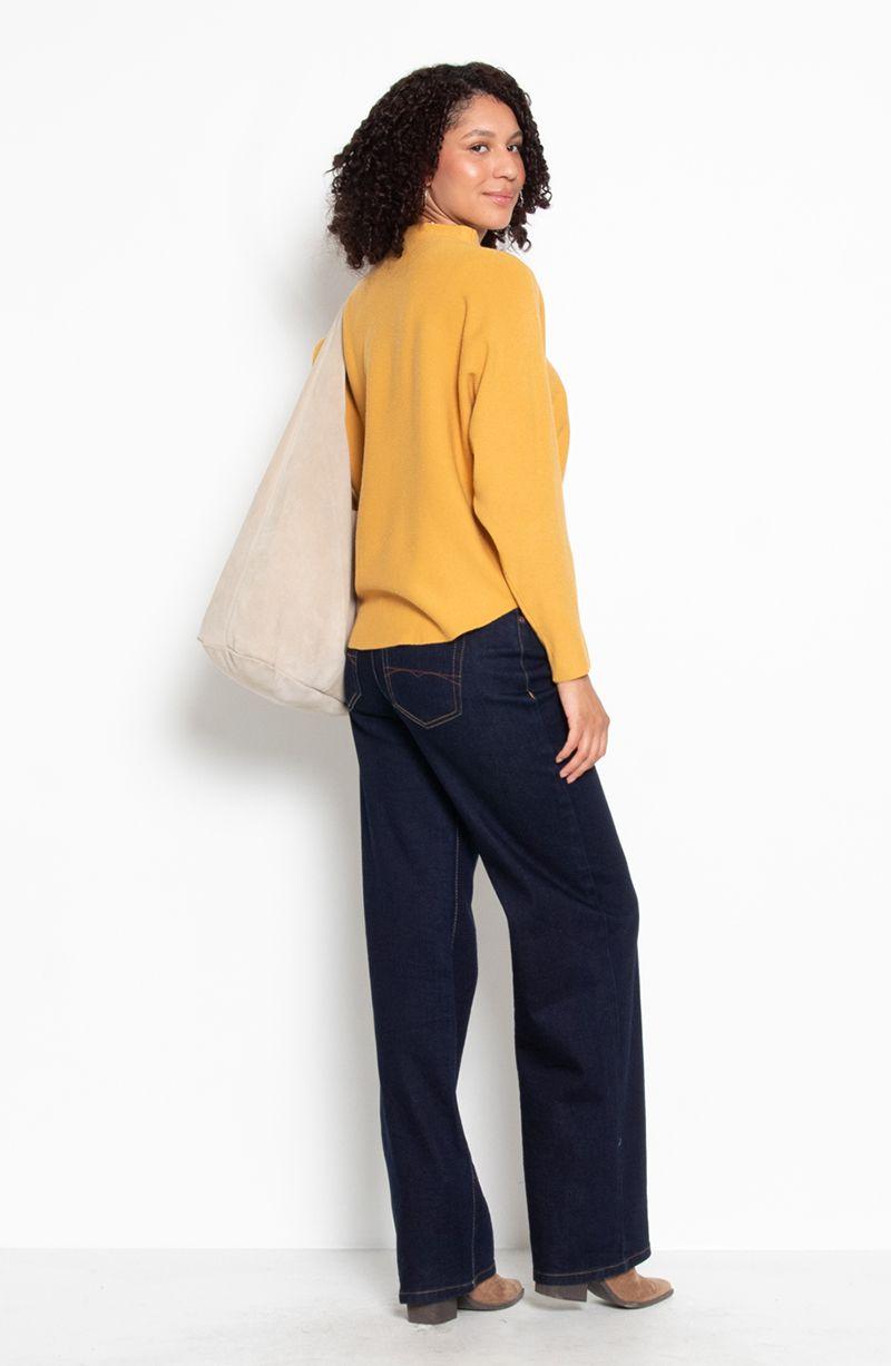 Sweater Cuello Alto Manga Larga Solid-2