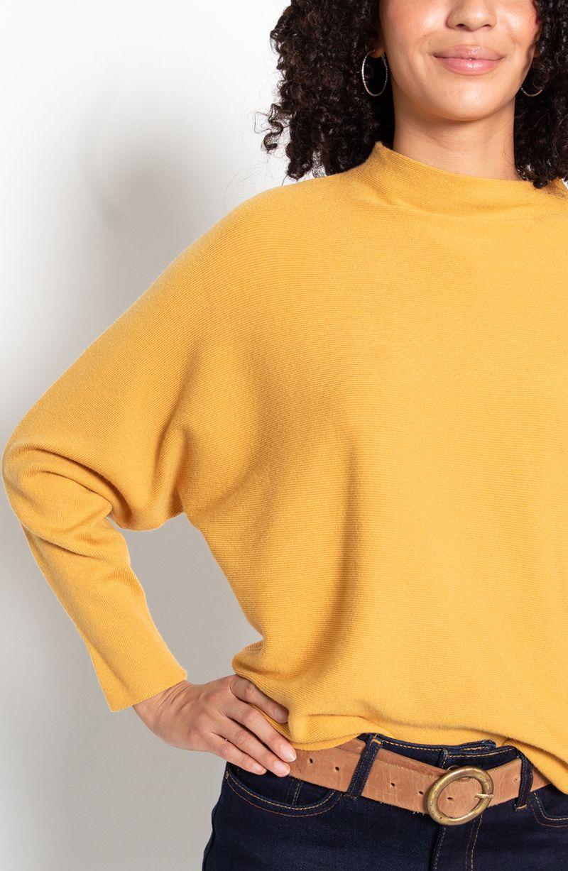 Sweater Cuello Alto Manga Larga Solid-3