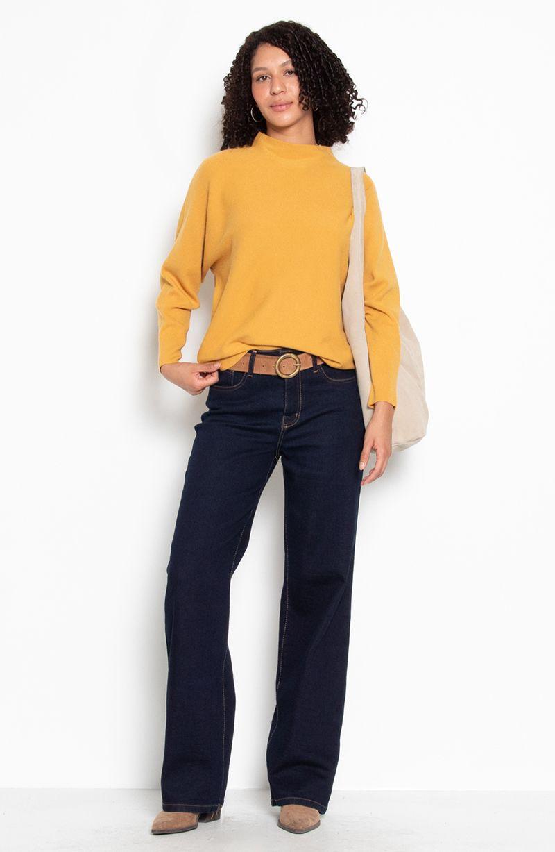 Sweater Cuello Alto Manga Larga Solid-4