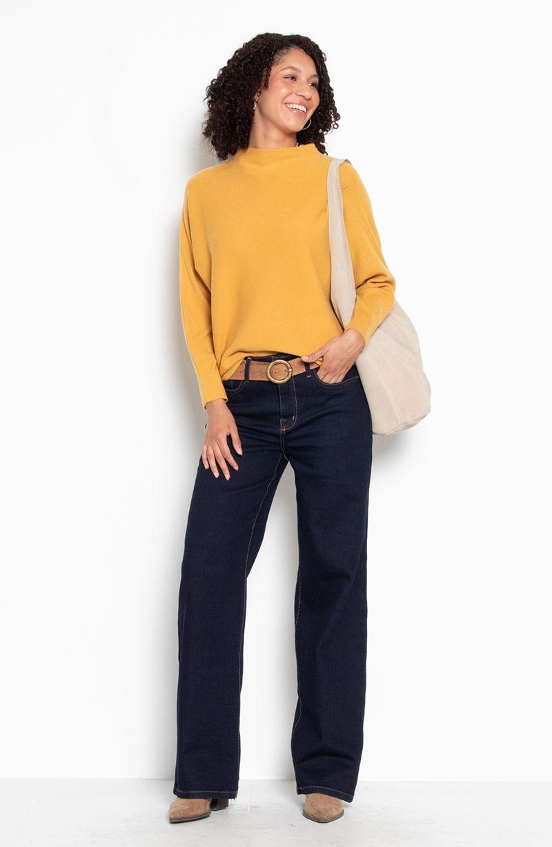 Sweater Cuello Alto Manga Larga Solid-5