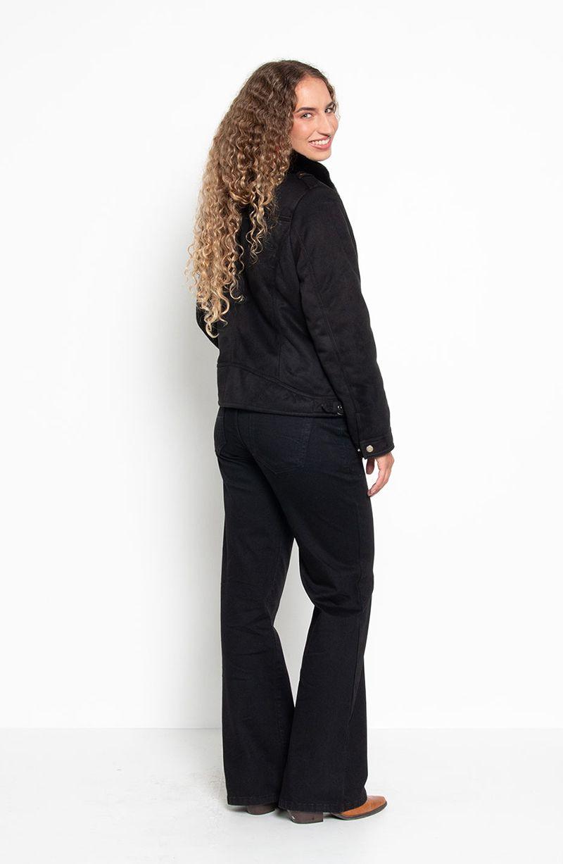 Chaqueta Manga Larga   Cuero Ecologico Con Cierre-5