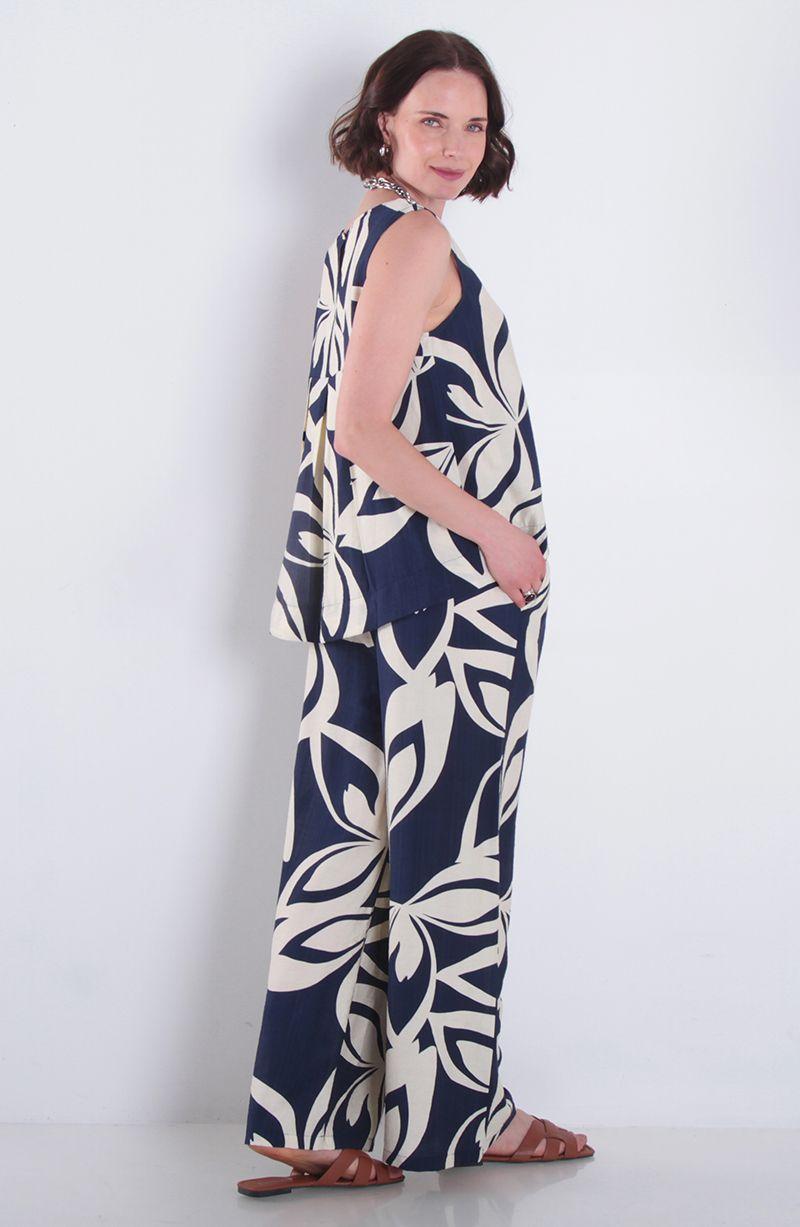 Blusa Estampado Sin Manga Escote Redondo-2