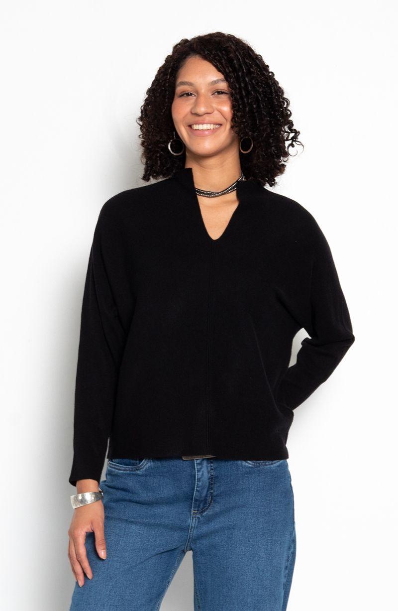 Sweater M 3/4 Escote V-0