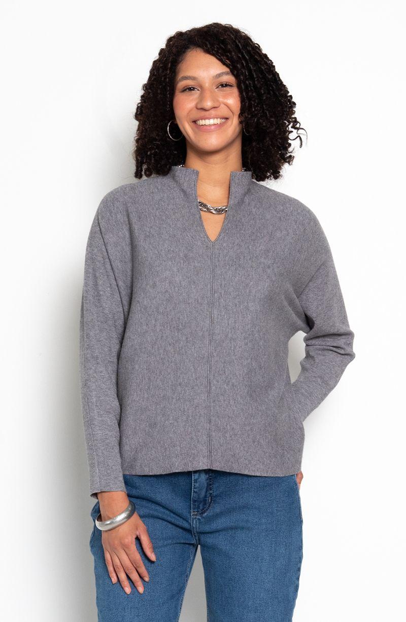 Sweater M 3/4 Escote V-0