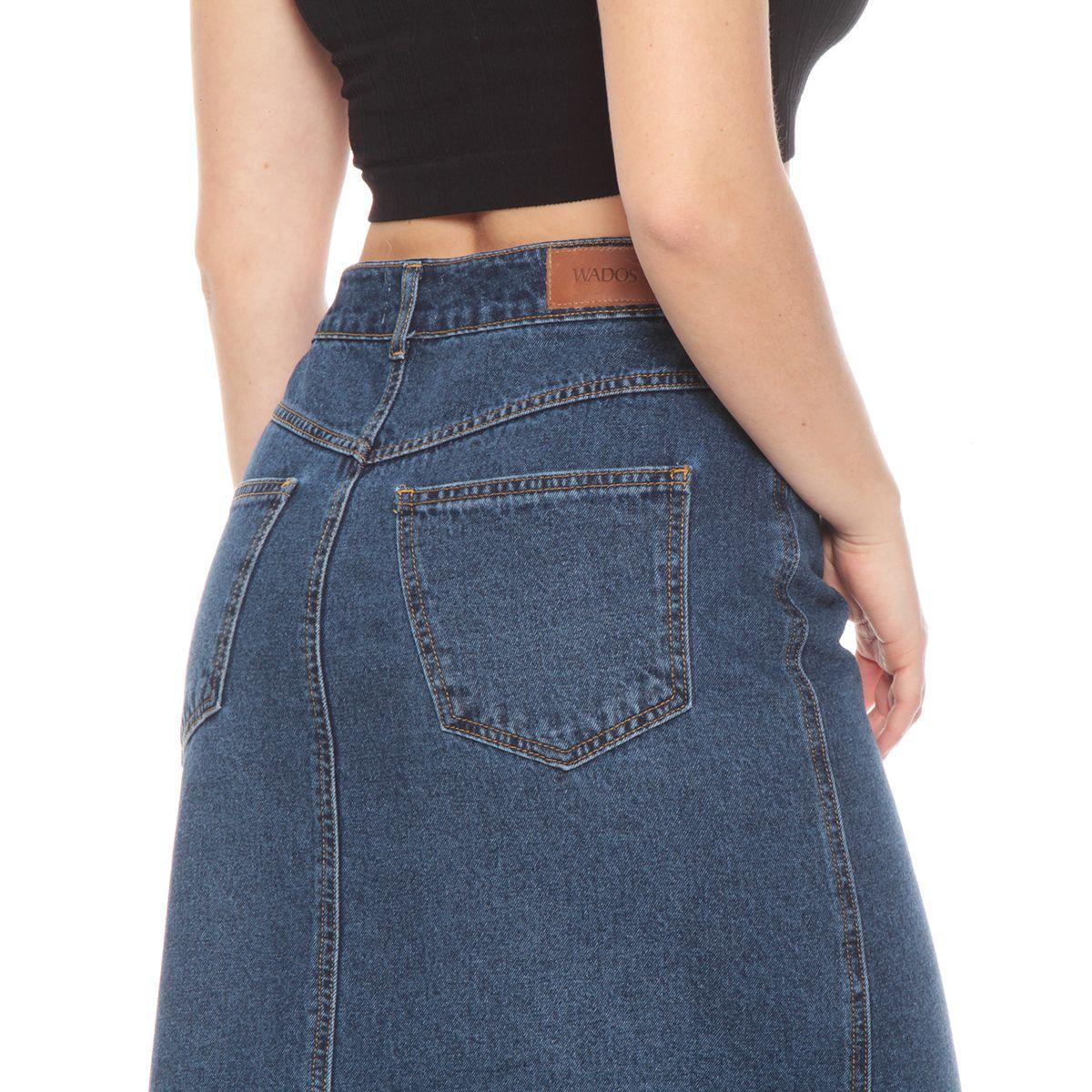 Falda Denim Tiro Alto Abertura-5