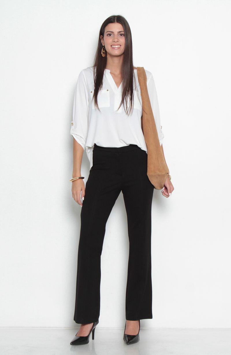 Ponte Recto Con Corte En Delantero Y Doble Broche-5