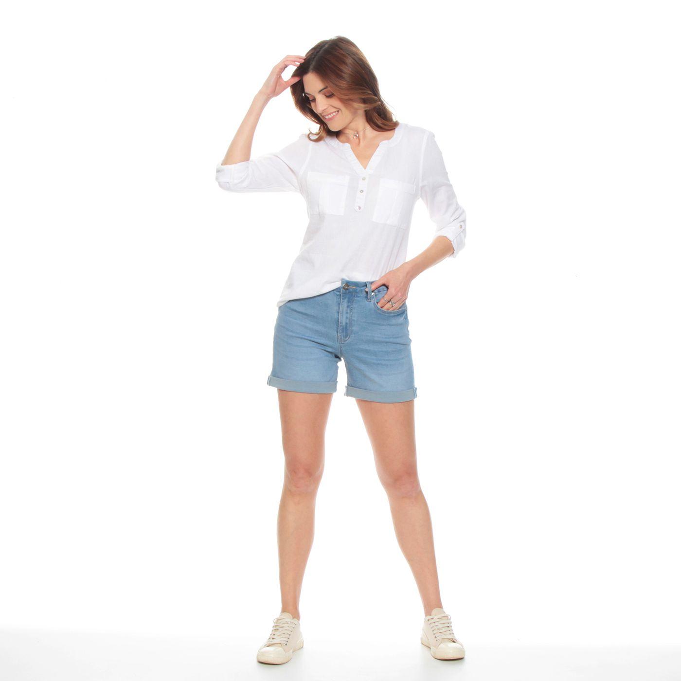 Short Denim Pretina Basica Un Boton-2