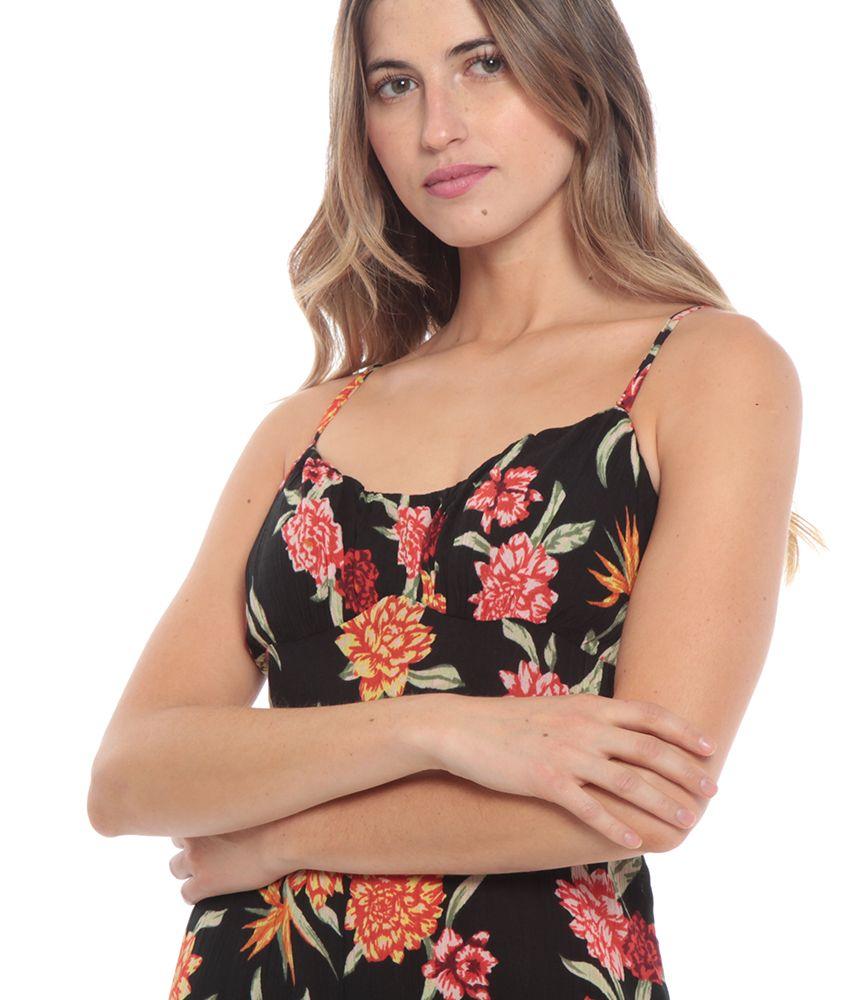 Enterito Estampado Floral Con Detalle De Corset En Espalda-1