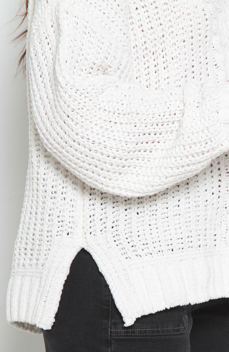 Sweater Chenille   Manga Larga Escote V-5