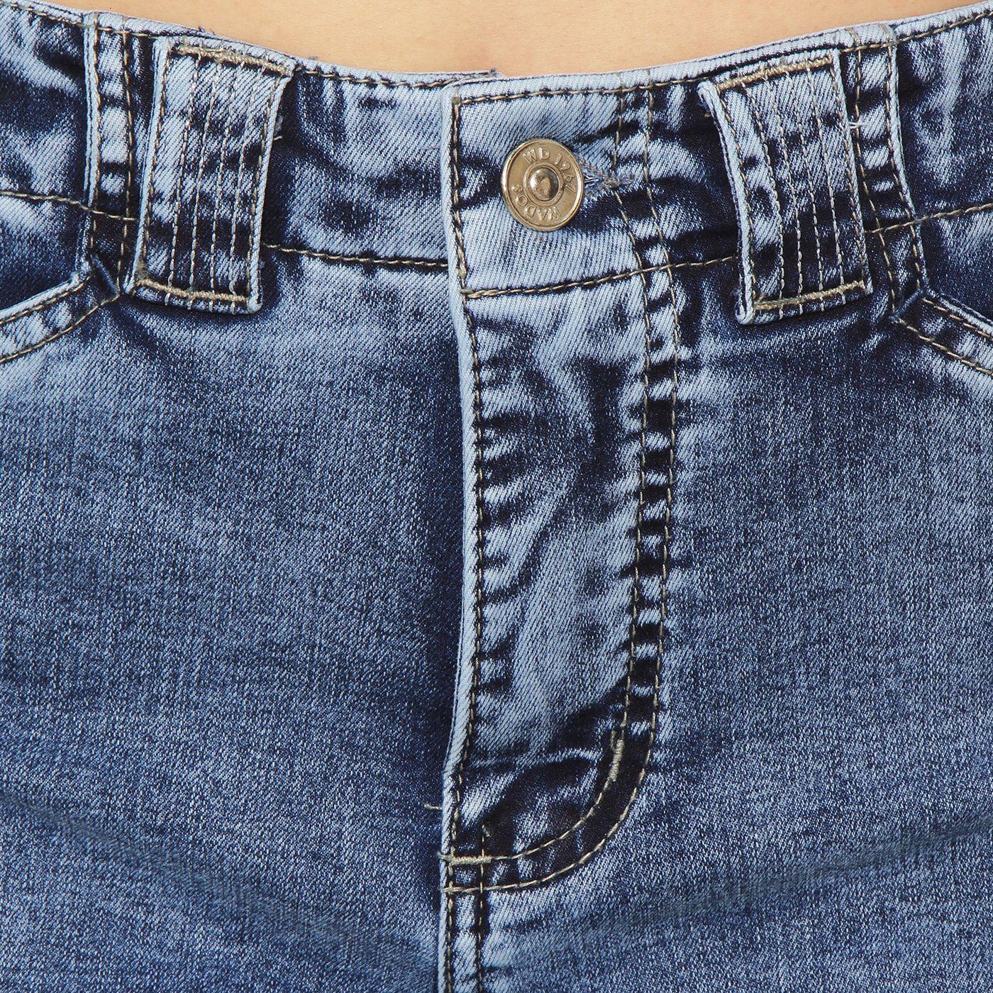 Jeans Wide Leg Tiro Alto  Pretina Interna 1 Boton-7