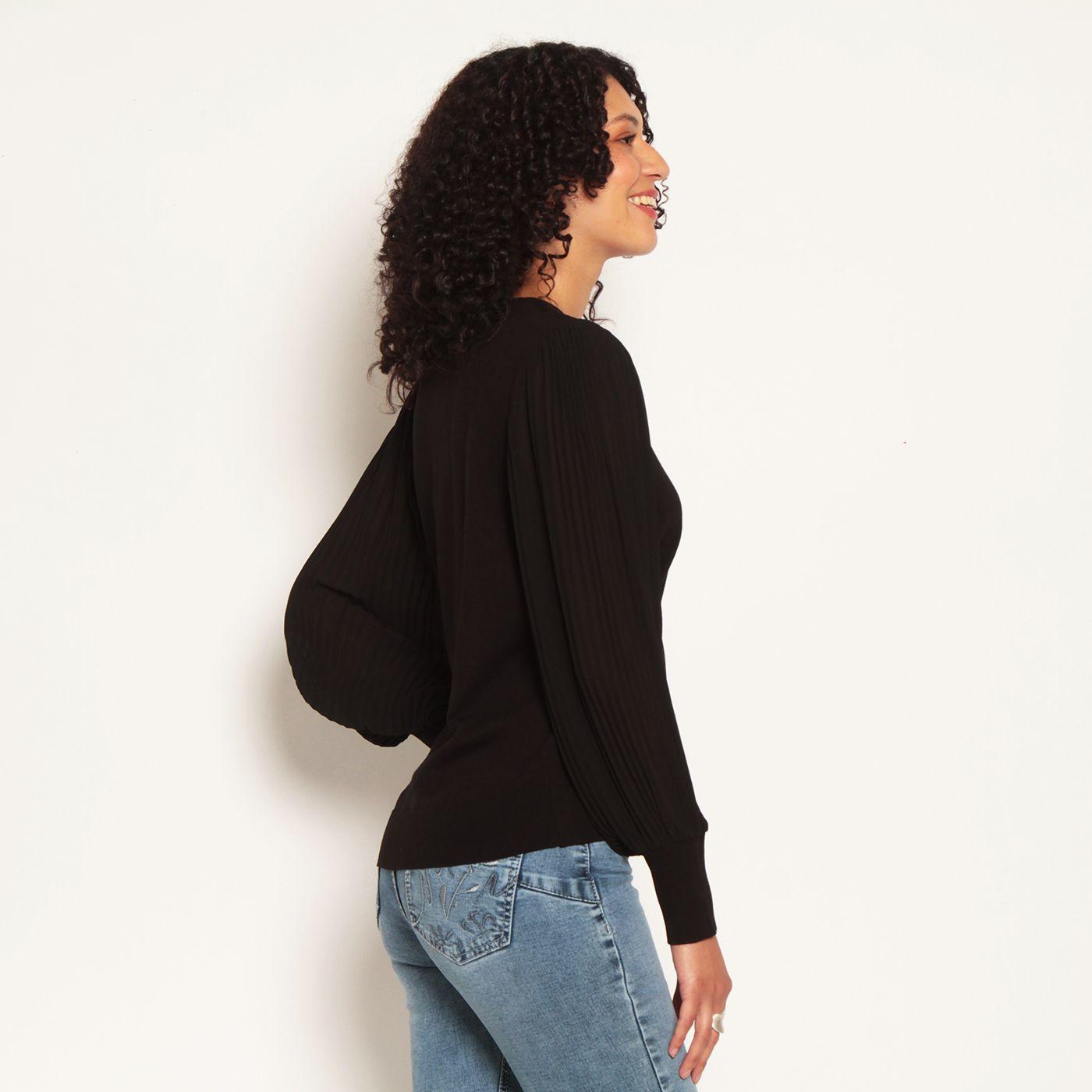 Sweater Manga Larga En Distinta Calidad Escote Redondo-3