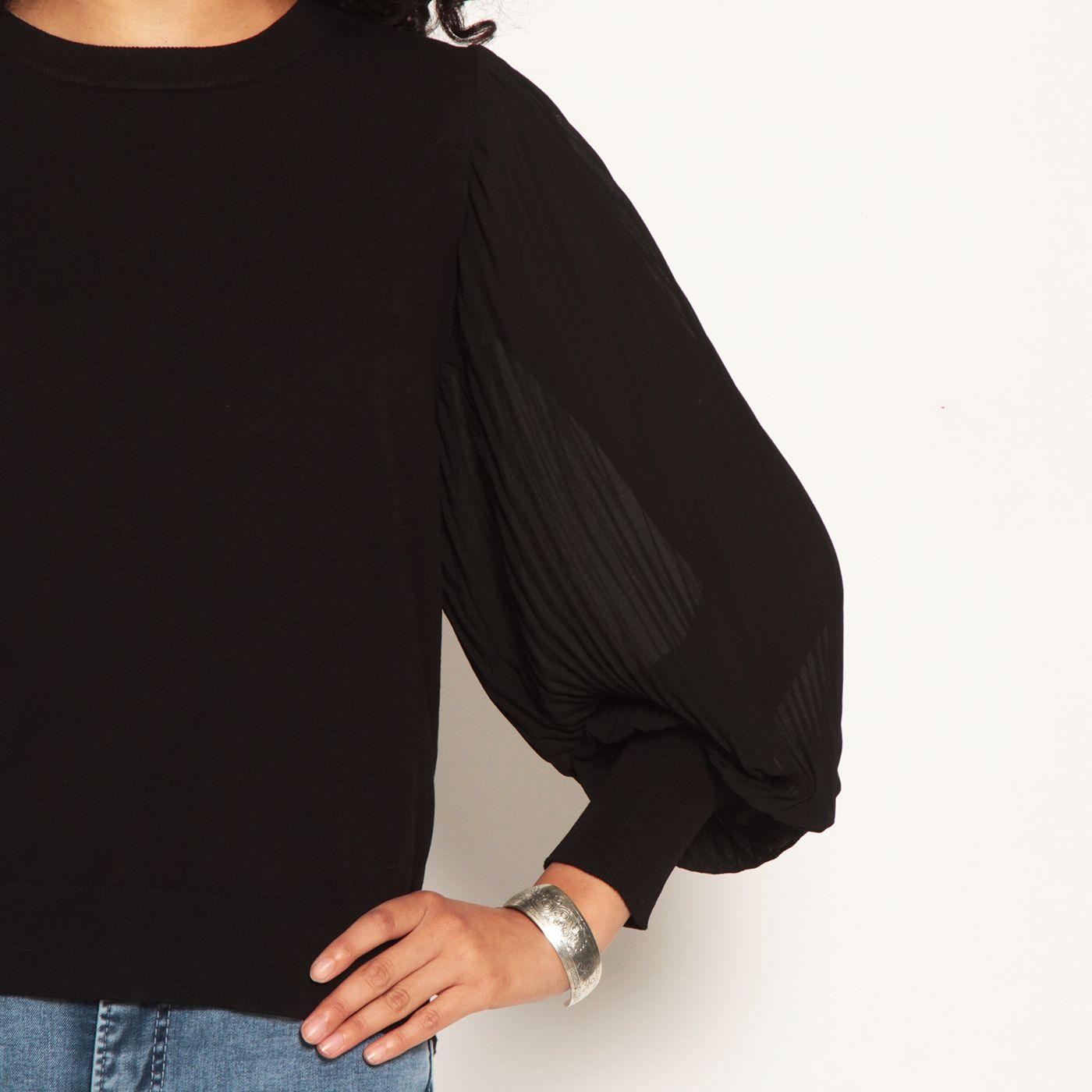 Sweater Manga Larga En Distinta Calidad Escote Redondo-4