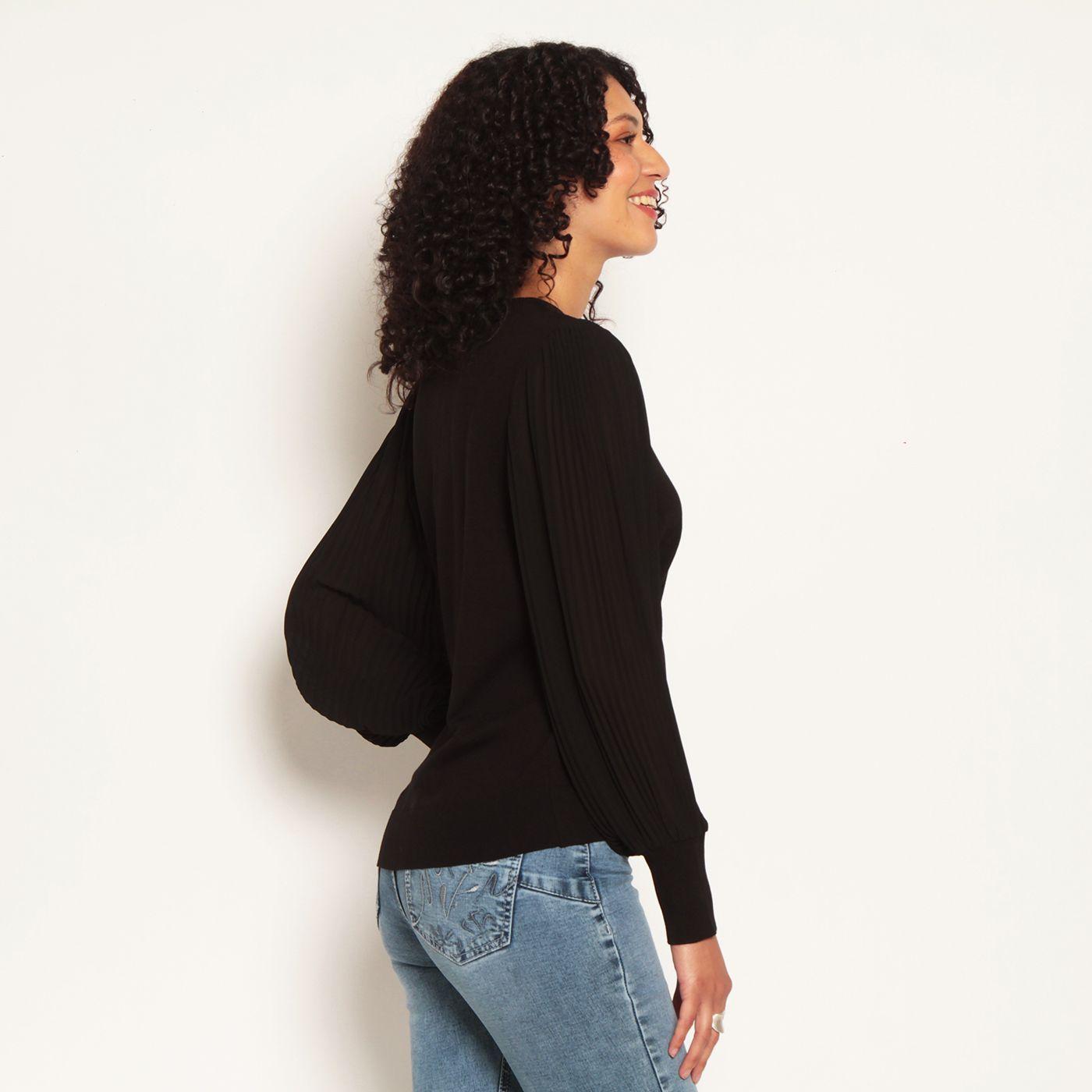 Sweater Manga Larga En Distinta Calidad Escote Redondo-3