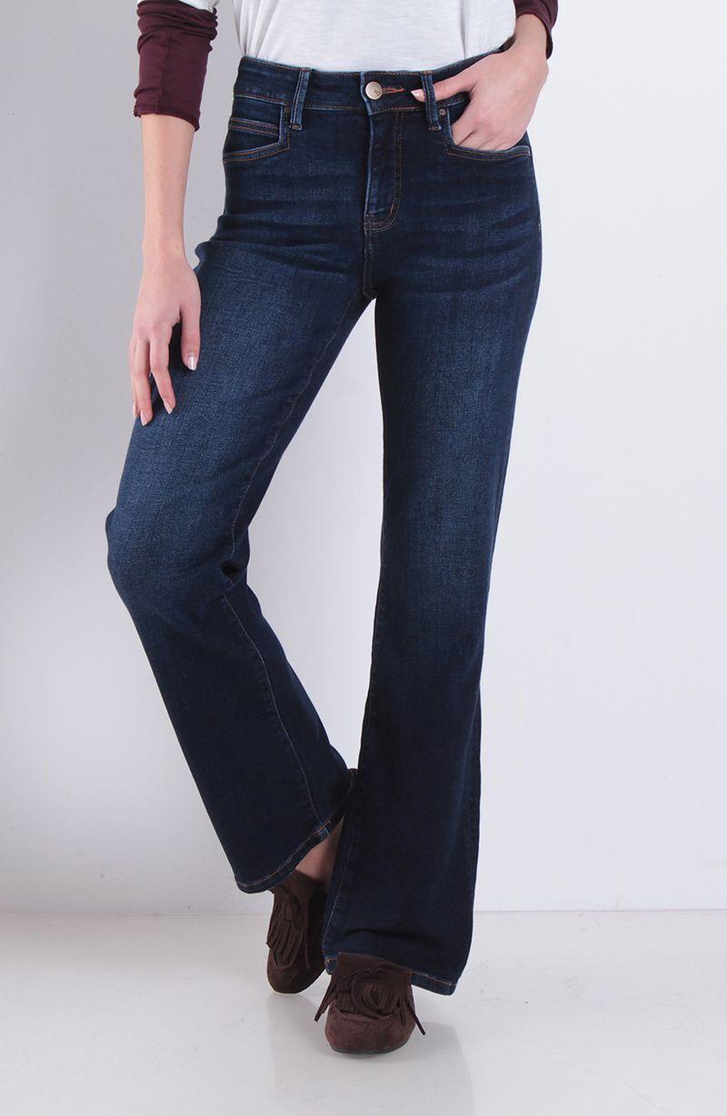 Jeans Recto Tiro Alto Pretina Basica 1 Boton-1