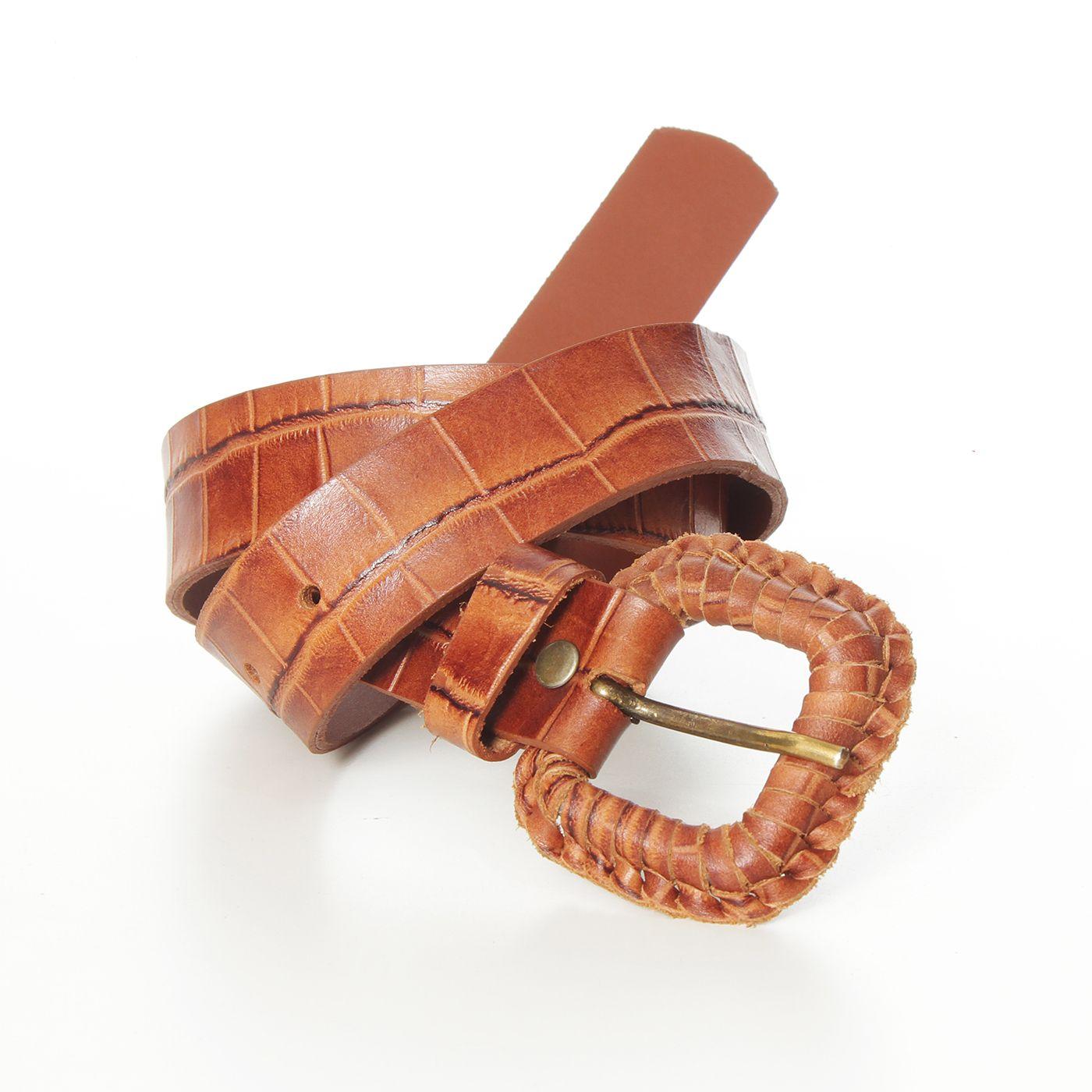 Cinturon Cuero Hebilla Forrada-0