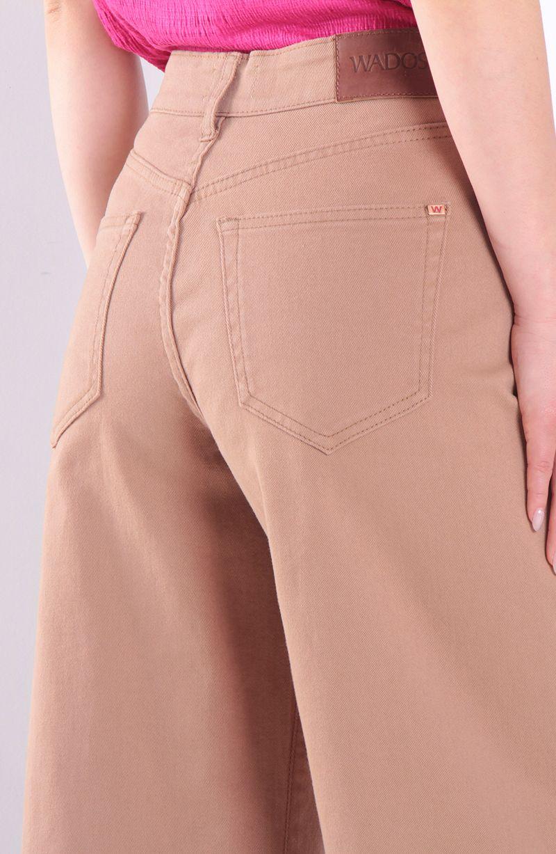 Jeans Wide Leg Tiro Alto  Pretina Basica 1 Boton-2