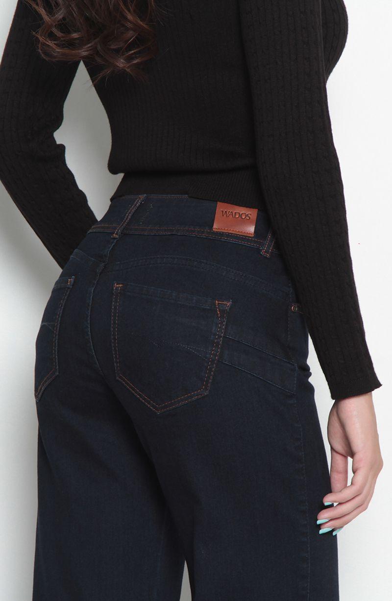 Jeans Push Up Flare Pretina Dos   Botones-1