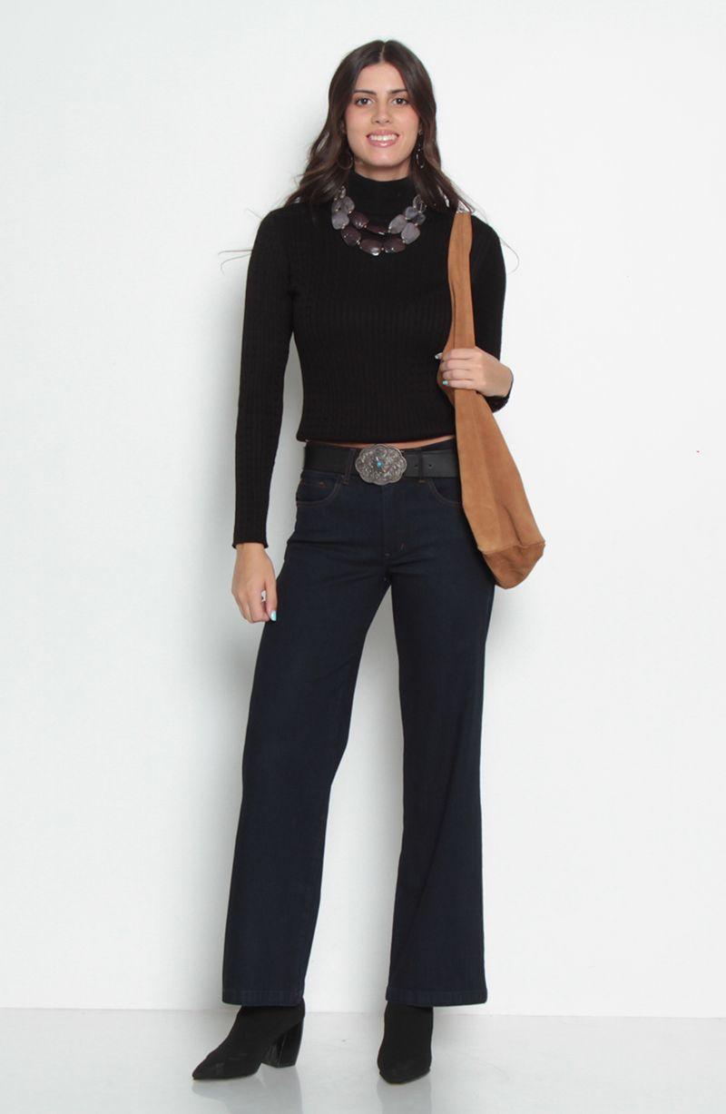 Jeans Push Up Flare Pretina Dos   Botones-5