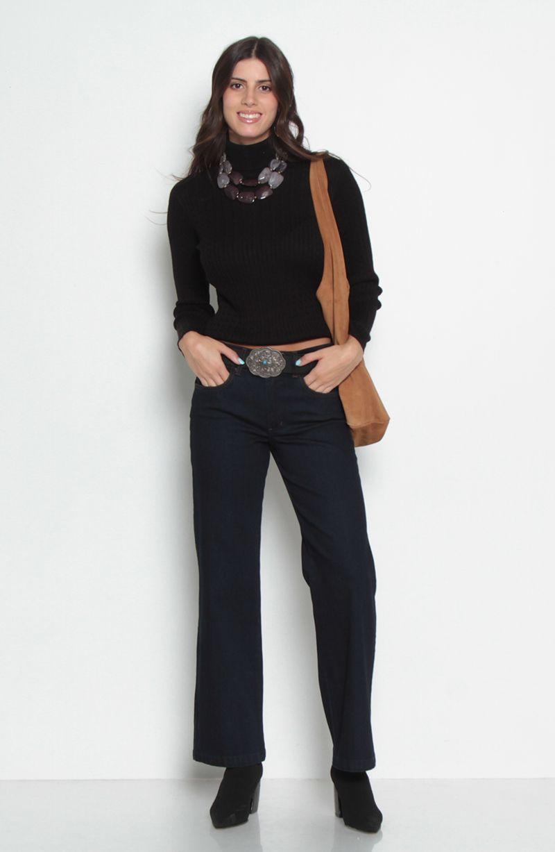 Jeans Push Up Flare Pretina Dos   Botones-7