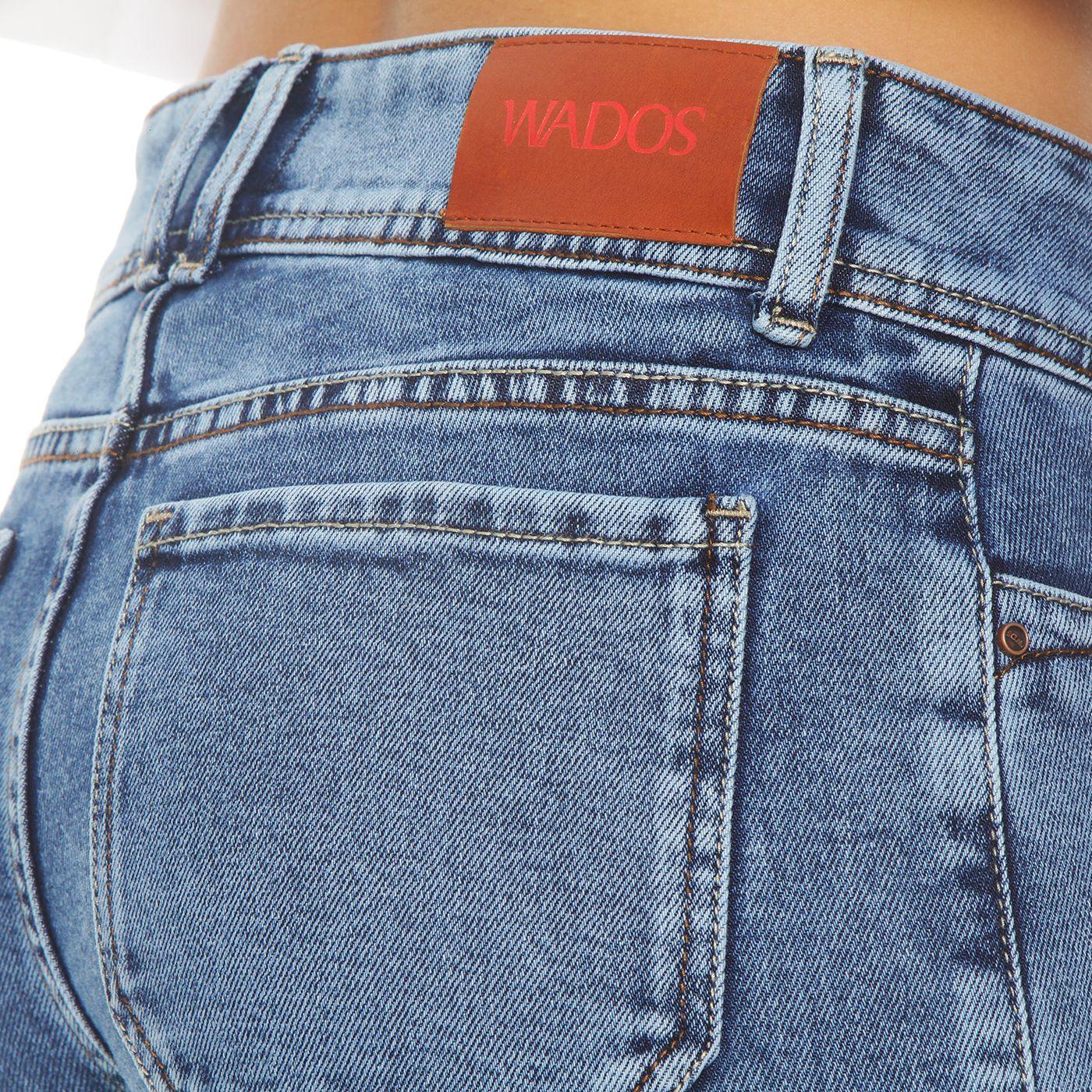 Jeans Cargo Flare Tiro Alto Pretina  Media Dos Botones-9