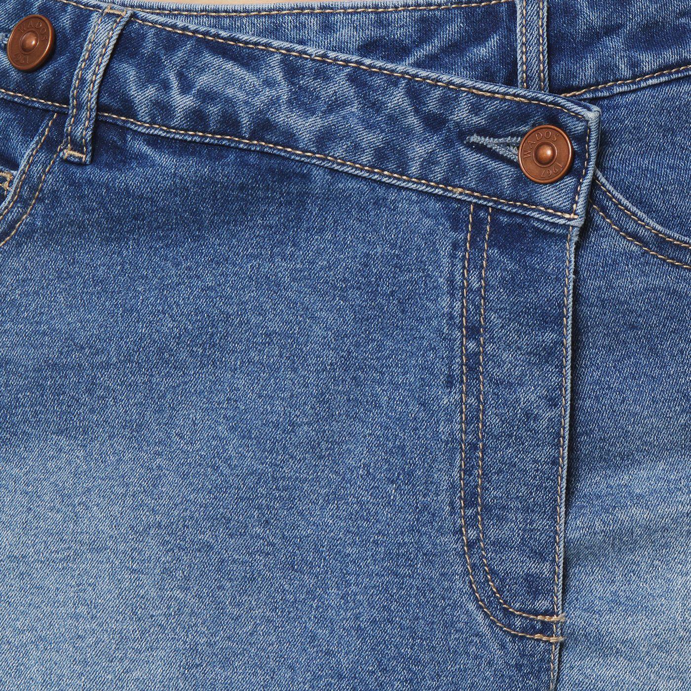 Falda Pantalon  Tiro Medio  Pretina Basica Un Boton-7