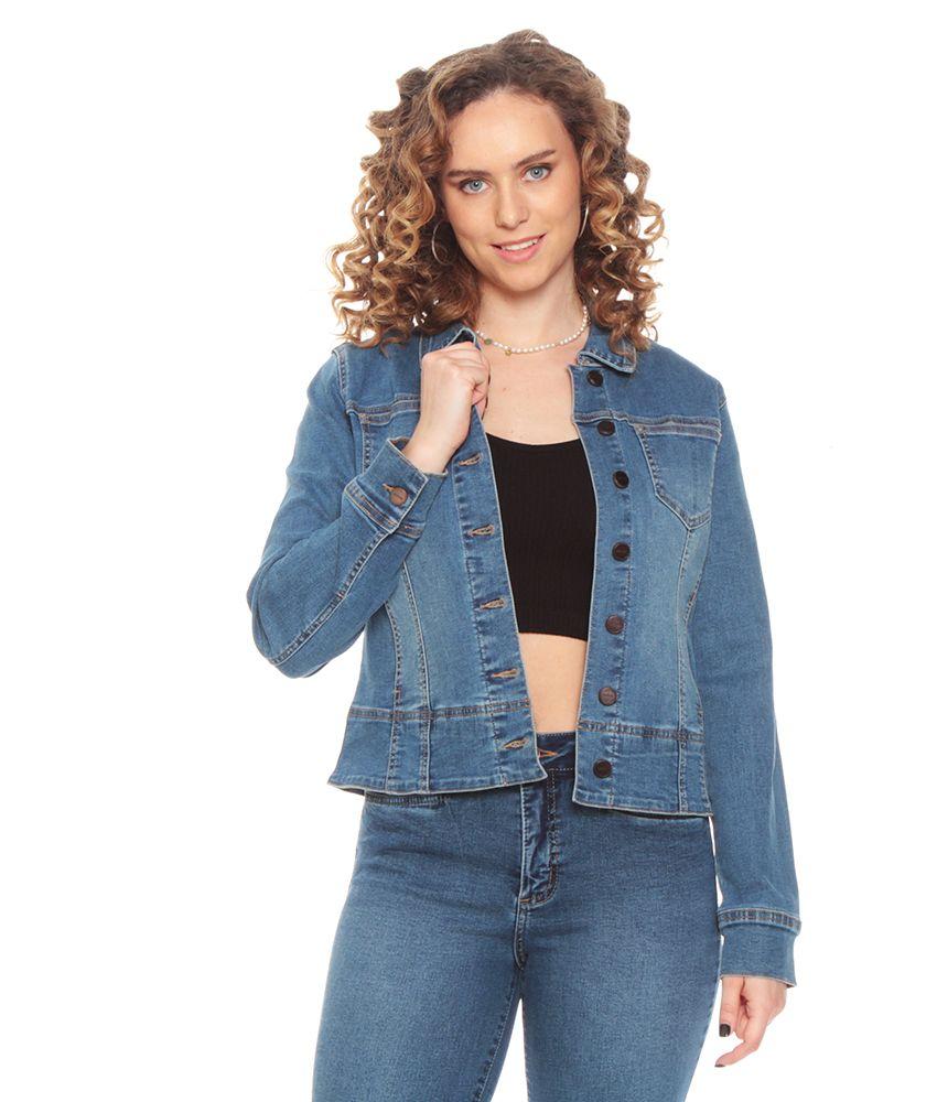 Chaqueta Manga Larga Denim Pretina Interna-0