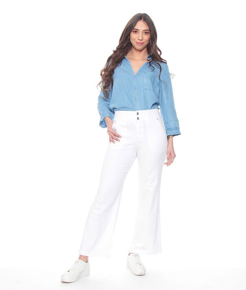 Pantalon Crop Cargo Tiro Alto Pretina Media 2 Botones-5