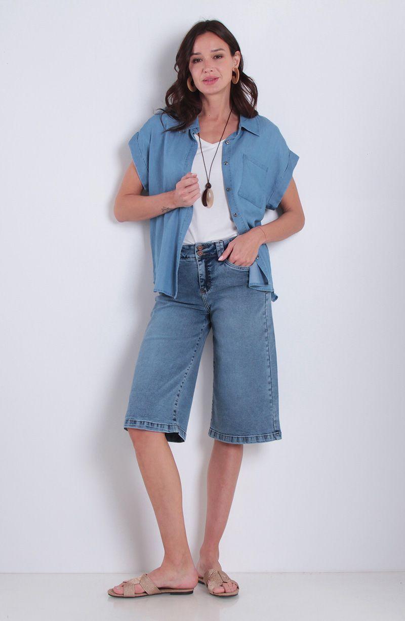 Blusa Manga Corta Lyocell Con Bolsillo-5