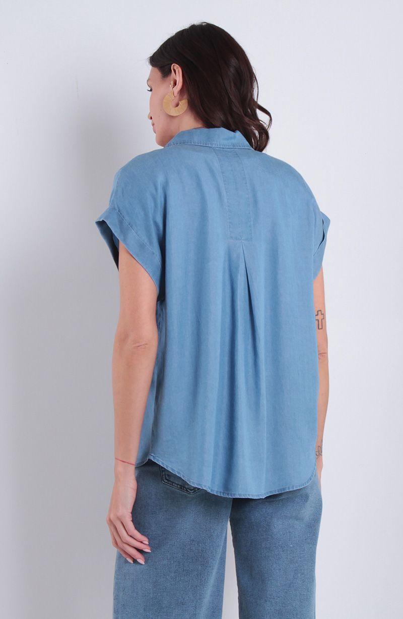 Blusa Manga Corta Lyocell Con Bolsillo-6