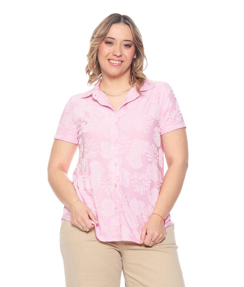 Blusa Wados Abotonada En Delantero Manga Corta-0