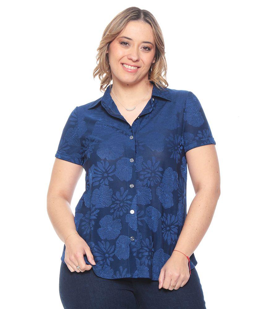 Blusa Wados Abotonada En Delantero Manga Corta-0