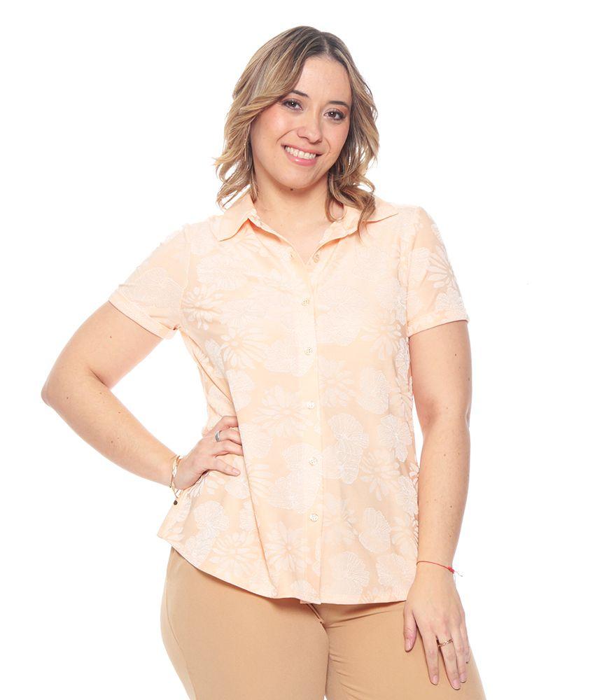 Blusa Wados Abotonada En Delantero Manga Corta-0