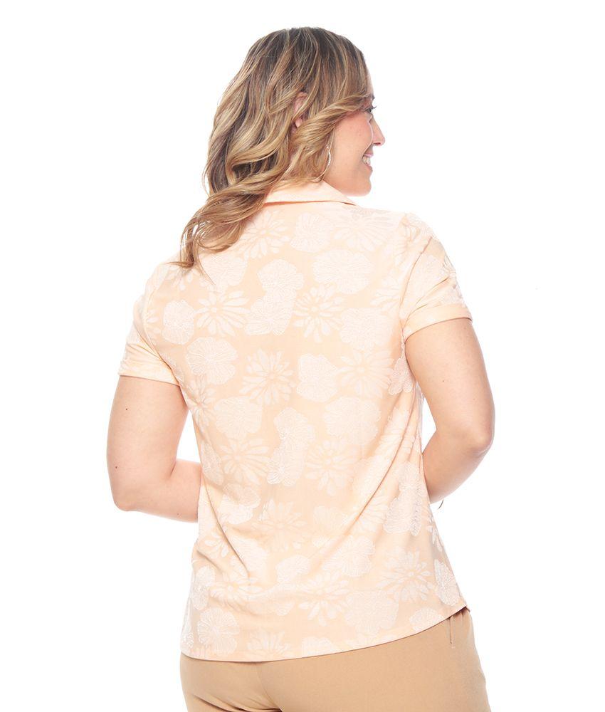 Blusa Wados Abotonada En Delantero Manga Corta-7