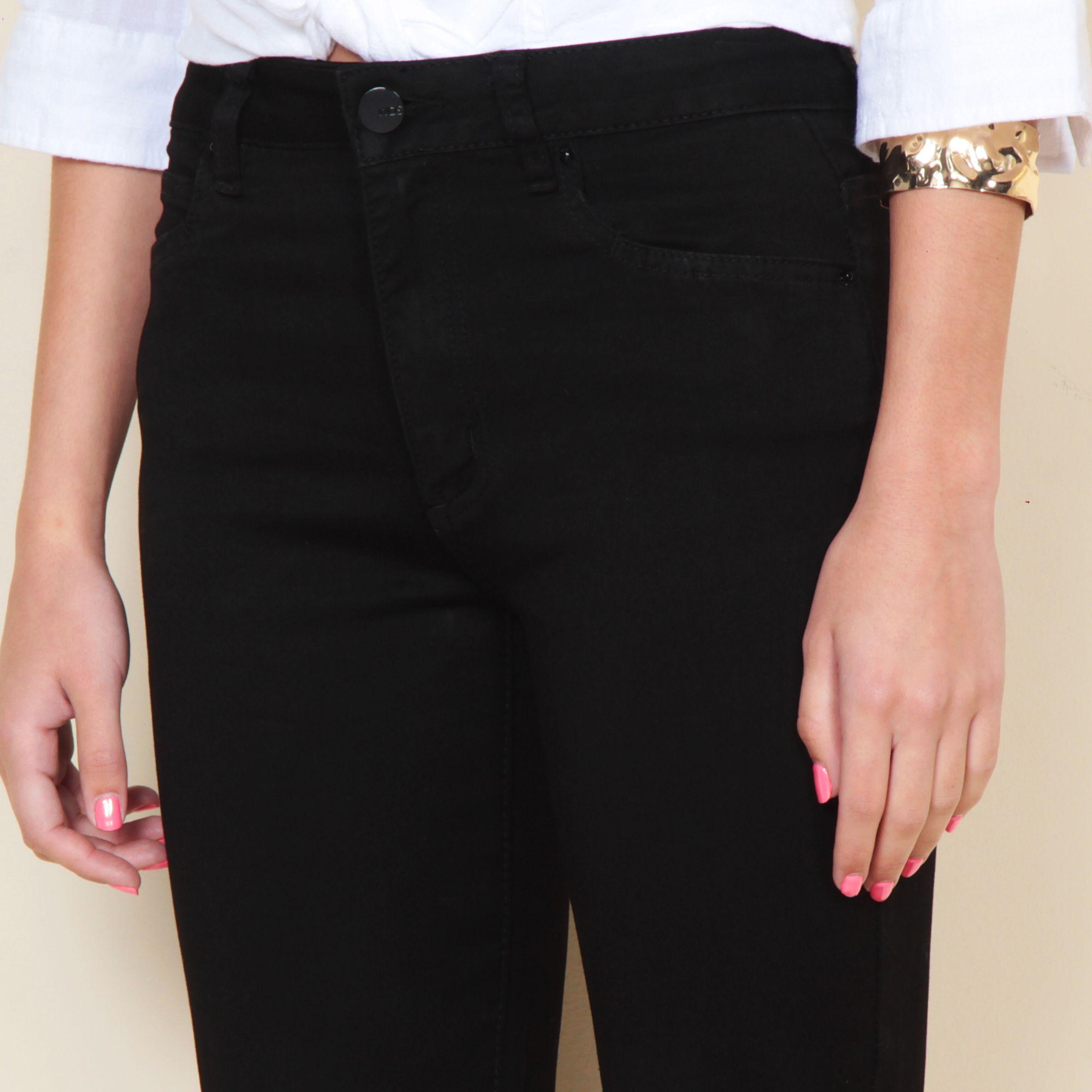 Jeans  Tiro Alto Pretina Basica 1 Boton Recto-2